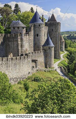 "Chateau Comtal, Medieval fortress of Carcassonne, Cite de Carcassonne, Carcassonne, Departement Aude, Languedoc-Roussillon, France, Europe" View Large Photo Image Stock Image - "Chateau Comtal, Medieval fortress of Carcassonne, Cite de Carcassonne, Carcassonne, Departement Aude, Languedoc-Roussillon, France, Europe". Fotosearch