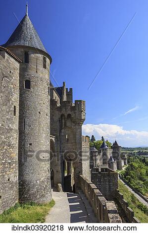 "Chateau Comtal, Medieval fortress of Carcassonne, Cite de Carcassonne, Carcassonne, Departement Aude, Languedoc-Roussillon, France, Europe" View Large Photo Image Stock Photo - "Chateau Comtal, Medieval fortress of Carcassonne, Cite de Carcassonne, Carcassonne, Departement Aude, Languedoc-Roussillon, France, Europe". Fotosearch