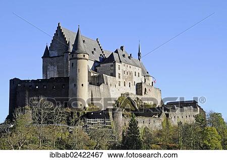 Chateau de Vianden, Vianden Castle, Vianden, Luxembourg, Europe, PublicGround, Europe View Large Photo Image Stock Photo - Chateau de Vianden, Vianden Castle, Vianden, Luxembourg, Europe, PublicGround, Europe. Fotosearch