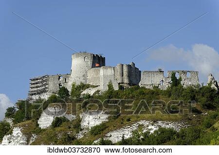 "Chateau Gaillard medieval castle, built by Richard the Lionheart, Les Andelys, Departement Eure, Upper Normandy, France, Europe" View Large Photo Image Stock Image - "Chateau Gaillard medieval castle, built by Richard the Lionheart, Les Andelys, Departement Eure, Upper Normandy, France, Europe". Fotosearch