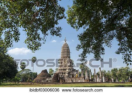 "Chedi, temple complex of Wat Phra Si Rattana Mahathat Chaliang, Si Satchanalai Historical Park, UNESCO World Heritage Site, Si Satchanalai, Sukhothai Province, Northern Thailand, Thailand, Asia" View Large Photo Image Stock Photograph - "Chedi, temple complex of Wat Phra Si Rattana Mahathat Chaliang, Si Satchanalai Historical Park, UNESCO World Heritage Site, Si Satchanalai, Sukhothai Province, Northern Thailand, Thailand, Asia". Fotosearch