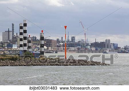 Stock Image - "Chempark, chemical park, on the Rhine, Leverkusen, North Rhine-Westphalia, Germany, Europe". Fotosearch