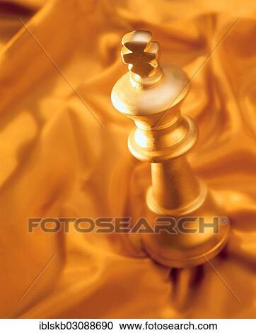 "Chess piece, gold king" View Large Photo Image Stock Image - "Chess piece, gold king". Fotosearch