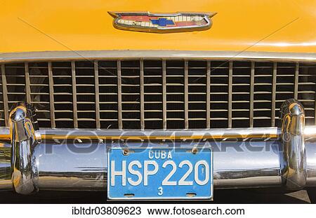 Stock Image - "Chevrolet, classic car, Havana, Cuba, North America". Fotosearch