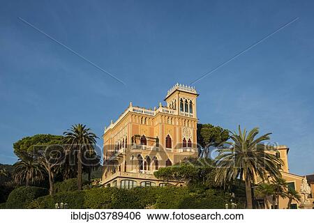 Stock Photograph - "Chic Villa, Santa Margherita Ligure, Riviera di Levante, Genoa, Liguria, Italy, Europe". Fotosearch
