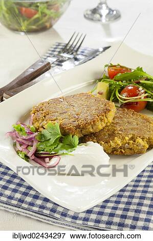 Chick pea burgers View Large Photo Image Stock Photo - Chick pea burgers. Fotosearch