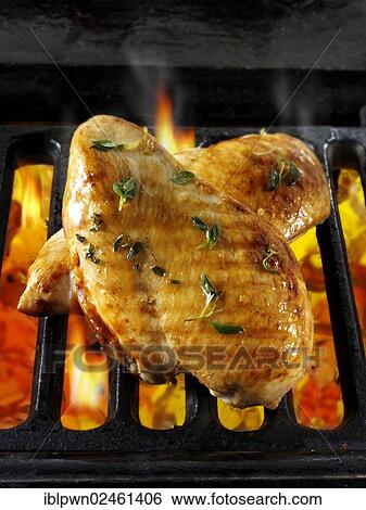 Chicken fillets on a BBQ View Large Photo Image Stock Photograph - Chicken fillets on a BBQ. Fotosearch