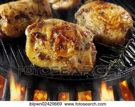 Chicken thighs cooking on a BBQ View Large Photo Image Stock Photo - Chicken thighs cooking on a BBQ. Fotosearch