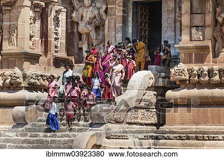 "Children and devout Hindus descending a staircase, Brihadeeswarar Temple, Thanjavur, Tamil Nadu, India, Asia" View Large Photo Image Stock Image - "Children and devout Hindus descending a staircase, Brihadeeswarar Temple, Thanjavur, Tamil Nadu, India, Asia". Fotosearch