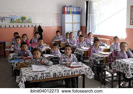 Stock Image - "Children in a school, Kaymakli, Cappadocia, Turkey, Asia". Fotosearch
