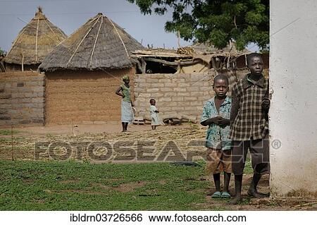 Stock Photograph - "Children in a village, Garoua, North Region, Cameroon, Africa". Fotosearch