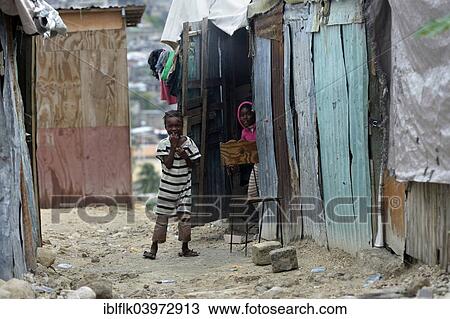 "Children in front of a shack, Fort National slum, Port-au-Prince, Haiti, North America" View Large Photo Image Stock Image - "Children in front of a shack, Fort National slum, Port-au-Prince, Haiti, North America". Fotosearch