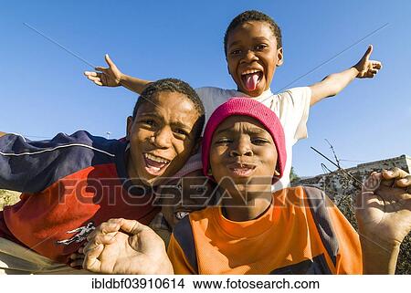 "Children making funny faces, Graaff-Reinet, Camdeboo, Eastern Cape, South Africa, Africa" View Large Photo Image Picture - "Children making funny faces, Graaff-Reinet, Camdeboo, Eastern Cape, South Africa, Africa". Fotosearch