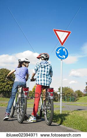 Children on bicycles at a traffic awareness course View Large Photo Image Stock Image - Children on bicycles at a traffic awareness course. Fotosearch