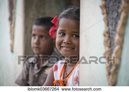 Picture - "Children, portrait, Rameswaram, Pamban Island, Tamil Nadu, India, Asia". Fotosearch