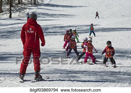 "Children ski lessons with instructor on the piste, Zauchensee, Pongau, Tauern, Salzburg, Salzburg State, Austria, Europe" View Large Photo Image Picture - "Children ski lessons with instructor on the piste, Zauchensee, Pongau, Tauern, Salzburg, Salzburg State, Austria, Europe". Fotosearch