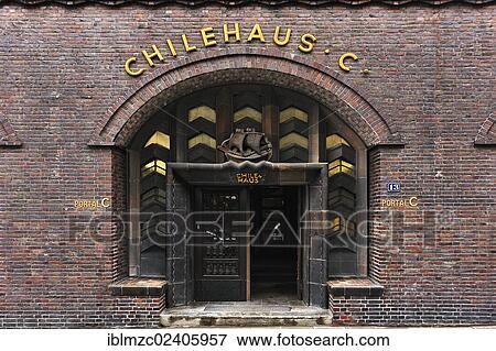 "Chilehaus office building, entrance with relief representation of a merchant ship, Brick Expressionism of the 1920s, Burchardstrasse, Hamburg, Germany, Europe, PublicGround, Europe" View Large Photo Image Stock Photo - "Chilehaus office building, entrance with relief representation of a merchant ship, Brick Expressionism of the 1920s, Burchardstrasse, Hamburg, Germany, Europe, PublicGround, Europe". Fotosearch