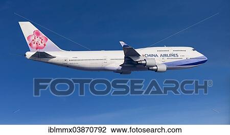 China Airlines Boeing 747-409 in flight View Large Photo Image Stock Image - China Airlines Boeing 747-409 in flight. Fotosearch