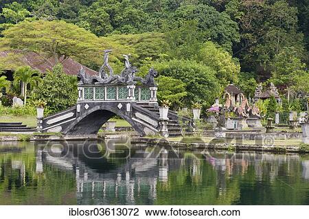 Stock Image - "Chinese bridge in the Water Palace of Tirtagangga, Tirtagangga, Bali, Indonesia, Asia". Fotosearch