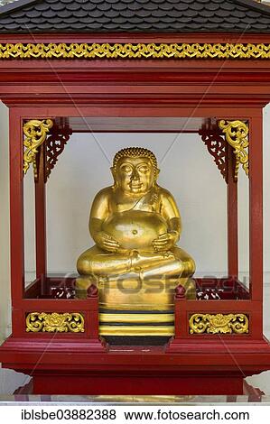 Stock Photo - "Chinese Buddha statue in Wat Phra Kaeo, Wat Phra Kaew, Chiang Rai, Chiang Rai province, Northern Thailand, Thailand, Asia". Fotosearch