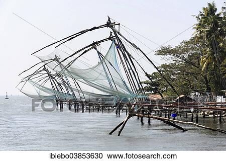 "Chinese fishing nets, Fort Kochi, Kochi, Kerala, South India, India, Asia" View Large Photo Image Stock Image - "Chinese fishing nets, Fort Kochi, Kochi, Kerala, South India, India, Asia". Fotosearch