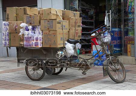 "Chinese transport bicycle, Beijing, China, People's Republic of China, Asia" View Large Photo Image Stock Photo - "Chinese transport bicycle, Beijing, China, People's Republic of China, Asia". Fotosearch