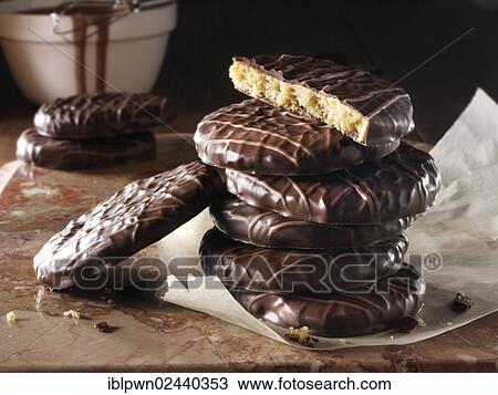 Stock Image - Chocolate biscuits. Fotosearch