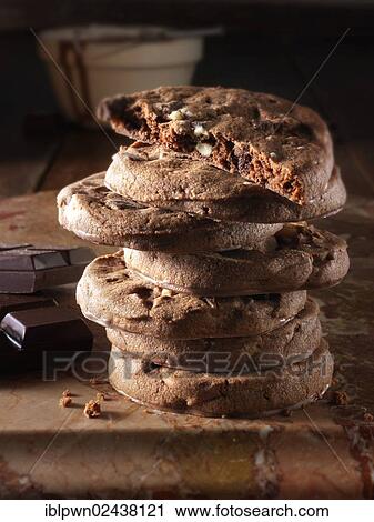 Chocolate chip biscuits View Large Photo Image Stock Image - Chocolate chip biscuits. Fotosearch