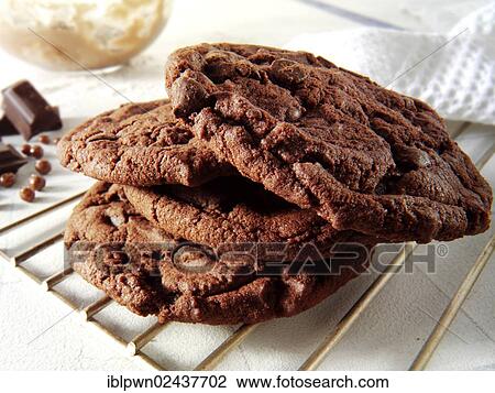Stock Image - Chocolate chip cookies. Fotosearch