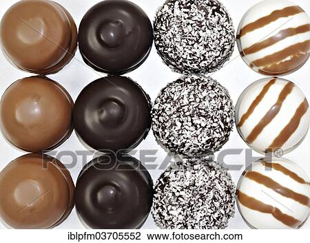 Stock Image - "Chocolate-covered marshmallows, Germany, Europe". Fotosearch