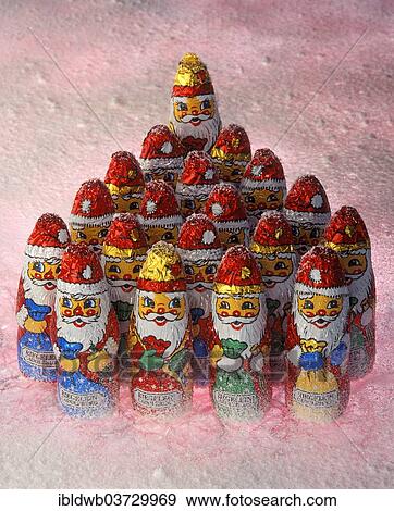 Stock Photo - Chocolate santas. Fotosearch