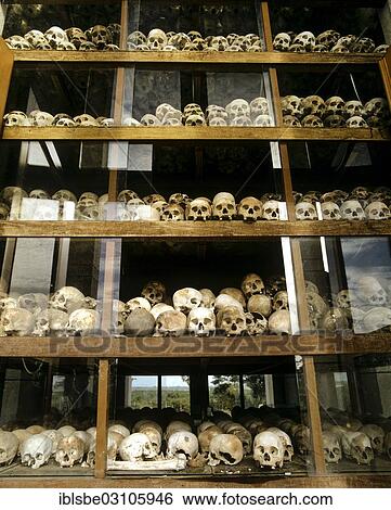 "Choeung Ek, Killing Fields, pagoda for the 17000 victims of the Pol Pot regime, skulls, Choeung Ek, Phnom Penh, Phnom Penh Province, Cambodia, Asia" View Large Photo Image Stock Photograph - "Choeung Ek, Killing Fields, pagoda for the 17000 victims of the Pol Pot regime, skulls, Choeung Ek, Phnom Penh, Phnom Penh Province, Cambodia, Asia". Fotosearch