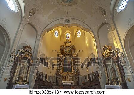 Stock Photo - "Choir, Parish church of Saints Peter and Paul, Lindenberg, Allgau, Bavaria, Germany, Europe". Fotosearch