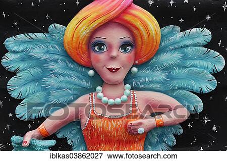 "Chorus girl, papier-mache figure for the Rose Monday parade, Carnival, Dusseldorf, North Rhine-Westphalia, Germany, Europe" View Large Photo Image Stock Photo - "Chorus girl, papier-mache figure for the Rose Monday parade, Carnival, Dusseldorf, North Rhine-Westphalia, Germany, Europe". Fotosearch