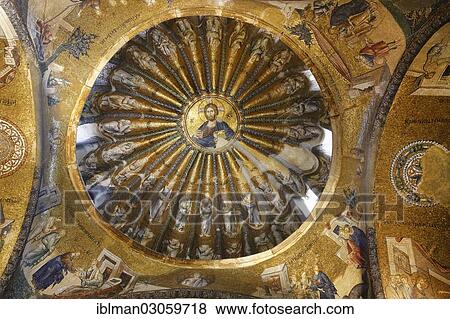 "Christ Pantocrator, dome mosaic in the esonarthex, Chora Church or Kariye Camii, Edirnekapi, Fatih, Istanbul, European side, Istanbul Province, Turkey, European side, Europe" View Large Photo Image Stock Photo - "Christ Pantocrator, dome mosaic in the esonarthex, Chora Church or Kariye Camii, Edirnekapi, Fatih, Istanbul, European side, Istanbul Province, Turkey, European side, Europe". Fotosearch
