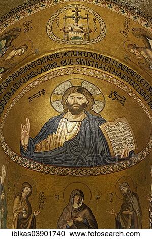 "Christ Pantocrator, mosaic, Cappella Palatina, Palatine Chapel, Palazzo dei Norman or Norman Palace, Palermo, Sicily, Italy, Europe" View Large Photo Image Stock Image - "Christ Pantocrator, mosaic, Cappella Palatina, Palatine Chapel, Palazzo dei Norman or Norman Palace, Palermo, Sicily, Italy, Europe". Fotosearch