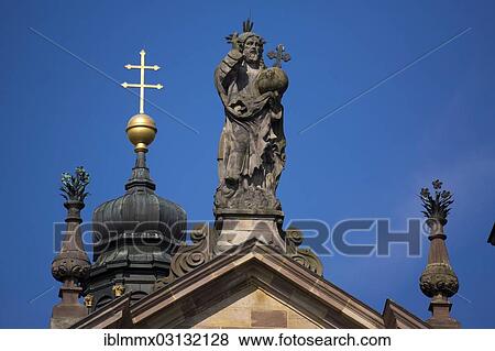 Stock Photo - "Christ the Saviour, the Redeemer, St. Salvator Cathedral of Fulda, Fulda Cathedral, Fulda, Fulda, Hesse, Germany, Europe". Fotosearch