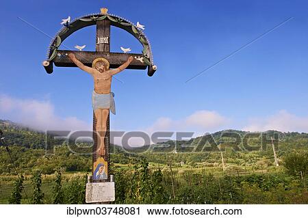 "Christian Orthodox crucifix, Barsana, Maramures, Transylvania, Romania, Europe" View Large Photo Image Stock Image - "Christian Orthodox crucifix, Barsana, Maramures, Transylvania, Romania, Europe". Fotosearch