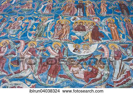 "Christian wall painting, Sucevita Monastery, UNESCO World Heritage Site, Bucovina, Romania, Europe" View Large Photo Image Picture - "Christian wall painting, Sucevita Monastery, UNESCO World Heritage Site, Bucovina, Romania, Europe". Fotosearch