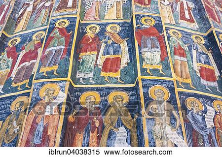 Stock Photography - "Christian wall painting, Sucevita Monastery, UNESCO World Heritage Site, Bucovina, Romania, Europe". Fotosearch