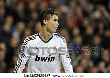 Stock Photo - "Christiano Ronaldo, Madrid, Champions League, Real Madrid - Borussia Dortmund, Estadio Santiago Bernabeu, Madrid, Spain, Europe". Fotosearch