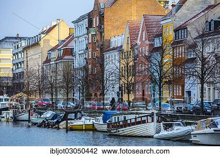 Stock Image - "Christianshavn district, old and new architecture in a very trendy neighbourhood of Copenhagen, Kopenhagen, Denmark, Europe". Fotosearch