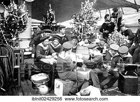 "Christmas celebration on board the battleship Friedrich Carl, Modern Art in Master Woodcuts, yearbook from 1900" View Large Photo Image Stock Photograph - "Christmas celebration on board the battleship Friedrich Carl, Modern Art in Master Woodcuts, yearbook from 1900". Fotosearch