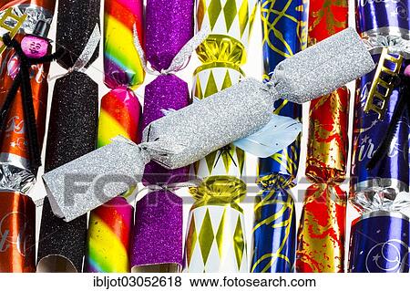 "Christmas crackers, party poppers" View Large Photo Image Stock Photo - "Christmas crackers, party poppers". Fotosearch