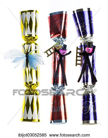 "Christmas crackers, party poppers" View Large Photo Image Stock Photography - "Christmas crackers, party poppers". Fotosearch