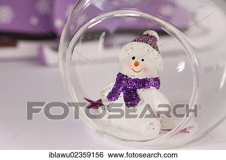 Stock Photograph - Christmas decoration with a snowman. Fotosearch