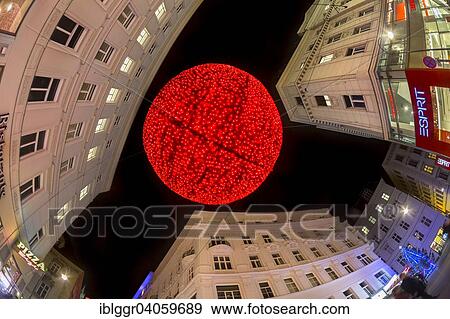 Stock Photo - "Christmas lights on Silvesterpfad, New Year's Eve Trail, at Rotenturmstrasse street, Innere Stadt district, Vienna, Austria, Europe". Fotosearch
