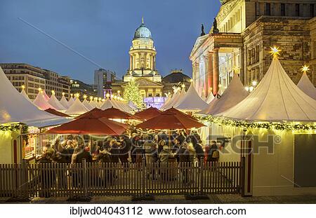 Stock Image - "Christmas market at Gendarmenmarkt square, Berlin, Germany, Europe". Fotosearch