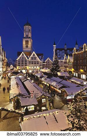 "Christmas market at the Martinskirche church in the market square of Biberach an der Riss, Upper Swabia, Baden-Wurttemberg, Germany, Europe" View Large Photo Image Stock Photography - "Christmas market at the Martinskirche church in the market square of Biberach an der Riss, Upper Swabia, Baden-Wurttemberg, Germany, Europe". Fotosearch