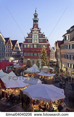 "Christmas market at the Old Town Hall, Esslingen am Neckar, Baden-Wurttemberg, Germany, Europe" View Large Photo Image Stock Photograph - "Christmas market at the Old Town Hall, Esslingen am Neckar, Baden-Wurttemberg, Germany, Europe". Fotosearch